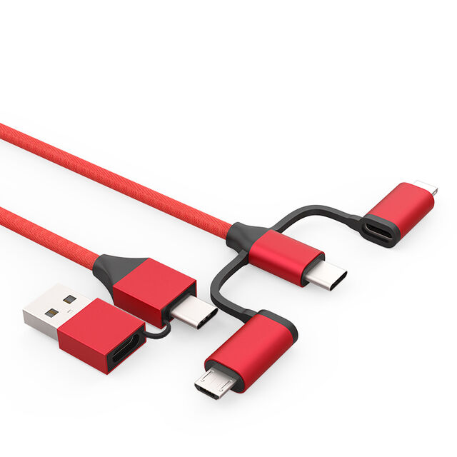 ملحقات هواتف محمولة جديدة، كابل 6 في 1 QC3.0 18 واط مخصص، كابل من النوع C إلى النوع C للهواتف المحمولة for sale at factory direct price