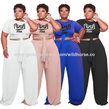pink plus size sweat suits