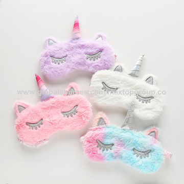 Grosir Masker Tidur Anak-anak Flanel Desain Kartun Hewan Lucu Lembut untuk Perjalanan