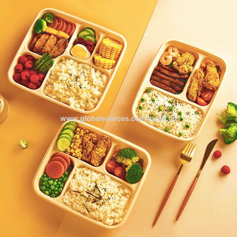 Compre Contenedor De Comida Desechable, Bandeja De Comida Rápida, Caja De  Almuerzo Biodegradable Para Llevar, Contenedor De Almidón De Maíz y  Recipiente Para Comida de China por 0.0013 USD