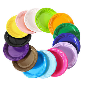 Buy Wholesale China 7 Inches Solid Color Eco Friendly Disposable