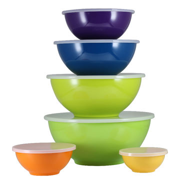 Buy Wholesale China 6 Pcs Plastic Mixing Bowls Set Colorful Rainbow Serving  Bowls For Kitchen Nesting Bowls With Lid & Bowls Set Mixing Bowls at USD  8.3