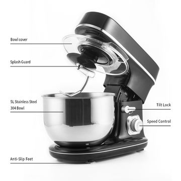 Buy Wholesale China Electric Smart Stand Mixer 1300w 5l 6 Speed & Stand ...