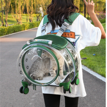 dog backpack with bubble