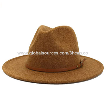 Winter Wool Wide Brim Women Formal Hat 