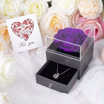 Buy Wholesale China Air Cover Preserved Real Rose Jewelry Gift Boxes ...