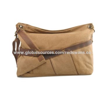 Sunmiao Simple Retro Zipper Waterproof Canvas Shoulder Bag Messenger Bag Color Dark Gray 
