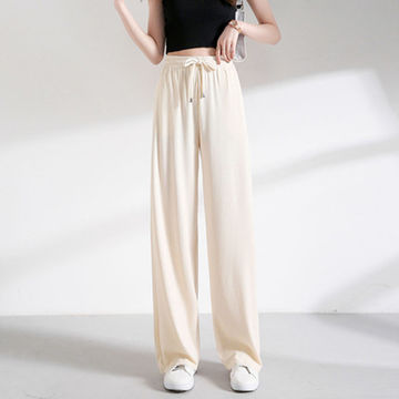 Buy Wholesale China Ice Silk Wide Leg Pants For Women Summer High Waist  Drape 2021 New Loose-fitting Small Thin Straight & Pants at USD 8