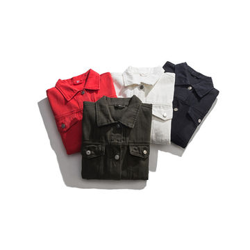 Custom Wholesale Unisex Denim Jacket / Denim Jacket / 