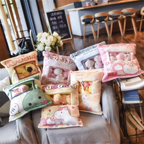 وسادة أريكة محشوة على شكل قطة وأرنب وخنزير للوجبات الخفيفة، وسائد زينة للأريكة، ألعاب قطيفة رائجة البيع for sale at factory direct price