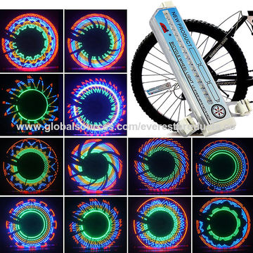 32 RGB LED Bicycle Wheel Spoke Light Waterproof Tire Signal Lamp Warning Lights 
