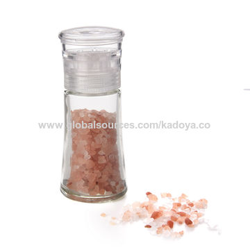Himalayan Chef Pink Salt and Pepper Grinder Set of 2 - Adjustable Ceramic  Himalayan Salt Grinder & Pepper Grinder - Tall Glass Salt and Pepper  Shakers - Pepper Mill & Salt Mill
