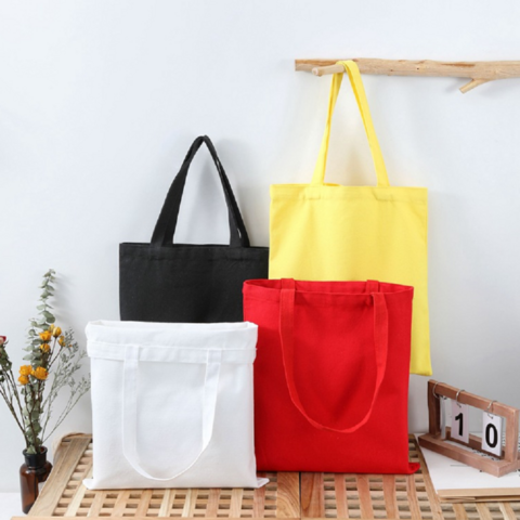 Bolsa de compras promocional de tela de calicó orgánico 100% algodón con logo personalizado impreso for sale at factory direct price