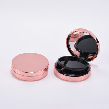 Makeup  Light Pink Chinese Silk Print Lipstick Case W Mirror