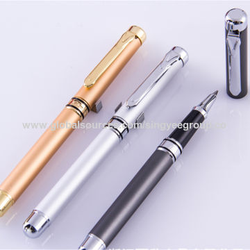 Fine Handcrafted Solid Brass & Wood Roller Ballpoint Pen Signature