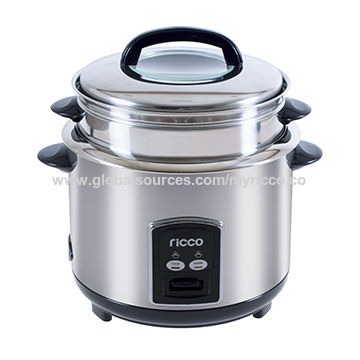 Buy Wholesale China 2.2l/900w 12cups Cylinder Rice Cooker With Stainless Steel  Inner Pot & Steamer And S/s Body & 2.2l/900w 12cups Cylinder Rice Cooker at  USD 6