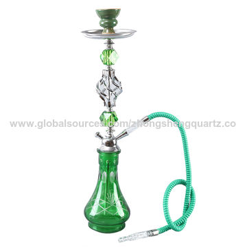 20 Aluminum Hookah Kit 2 Hoses Premium Shisha Set with Glass Vase