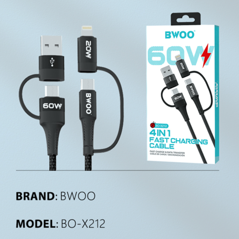 Buy Wholesale China Bwoo Lightning Cable 4-in-1 Type C To Lightning ...