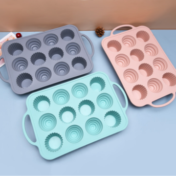 9 Holes Silicone Bread Baking Pan Mold Tray Chocolate Cake Pastry Baking Mould