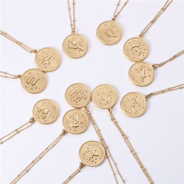 Constellation shop coin necklace