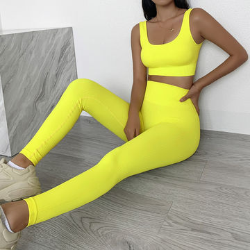 Hot Sale Neon Color Women Seamless Sport Wears Fitness Leggings And Sports  Bra Yoga Wear Set - Explore China Wholesale Breathable Seamless Sport Yoga  Set and Nylon Sport Wear, Sport Short Yoga
