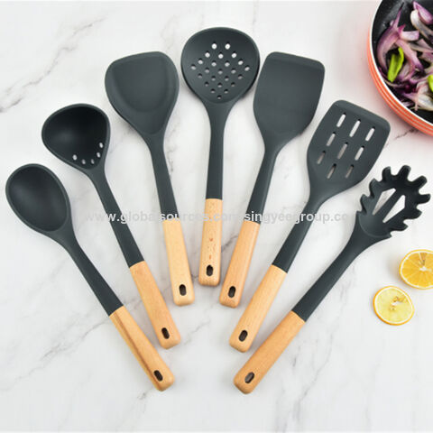 1pc Wooden Bamboo Utensils Spatula Spoon Shovel Cooking Healthy Kitchen Tools 