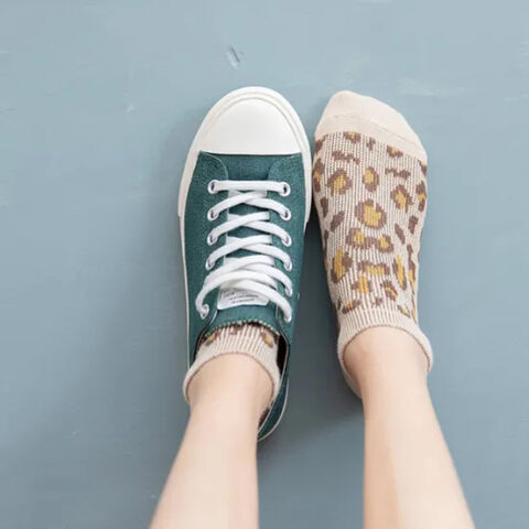 Girls Cute Leopard Print Ankle Socks for sale at factory direct price