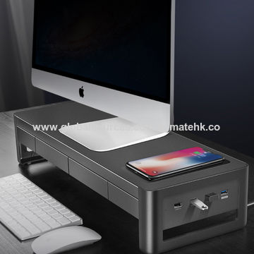 Étagère de bureau ergonomique polyvalente pour moniteur et ordinateur  portable avec pince