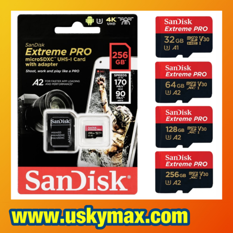 SanDisk Extreme Plus 64 GB Class 10 UHS-I U1/U3 microSDXC Memory Card 