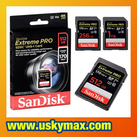 Buy Wholesale Hong Kong SAR Offer For Sandisk Extreme Pro Sd Card 1tb 512gb  256gb 128gb 64gb 32gb Sdsdxxy-1t00-gn4in Original & Extreme Pro Sd Card at  USD 9.8