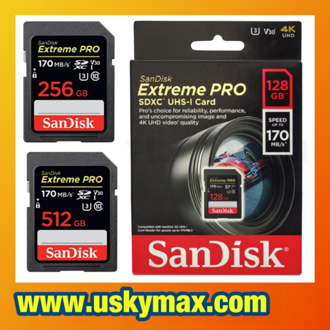 Buy Wholesale Hong Kong SAR Offer For Sandisk Extreme Pro Micro Sd Card  32gb 64gb 128gb 256gb 512gb Memory Card Uhs-i U3 A2 V30 & Extreme Memory  Card at USD 4.98