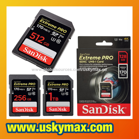 Achetez en gros Offre à La Une Pour Sandisk Extreme Pro Carte Micro Sd 64  Go 128 Go 256 Go 400 Go 512 Go Sandisk Extreme Pro Hong Kong SAR et Pour