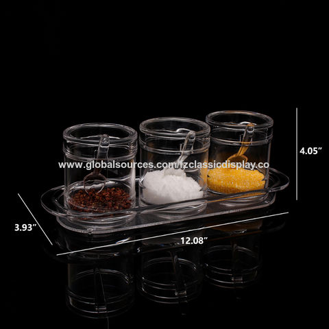 Buy Wholesale China Kitchen Condiment Container Set Clear Acrylic