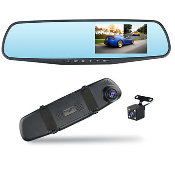 1080P Full HD LCD Car Mirror Camera HD Vehicle DVR Cam Video Recorder Dashboard