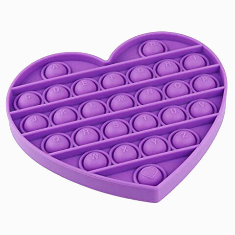 Pop It Fidget Juguete Barato en forma de Corazón de Alivio de la Ansiedad Juguetes Anti Estrés Burbuja Fidget Juguete