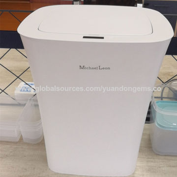 Bote de basura electrónico automático cubo de basura impermeable baño  cocina cubo de basura inteligente blanco