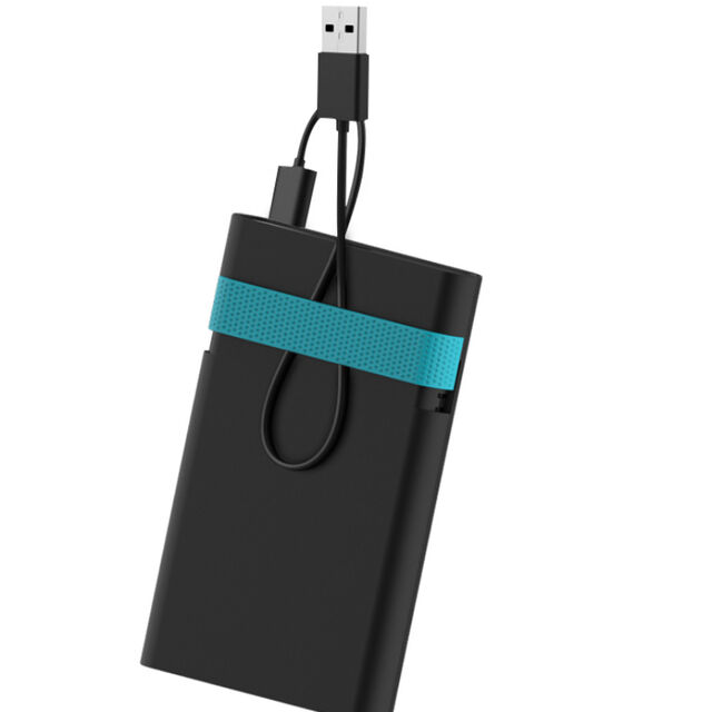 2,5" externe Festplattengehäuse USB 3.0, USB 3.1 auf SATA III, Vollkunststoff, schraubenlos, Silikonband for sale at factory direct price