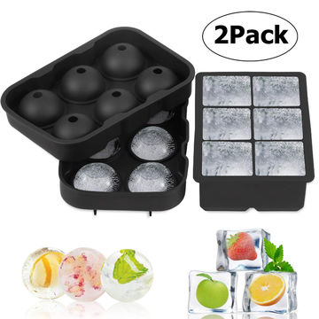 Cube Tray Ice-Ball-Maker-Mold - Wiscky Sphere Whiskey Craft Ice Maker Big 2  Set