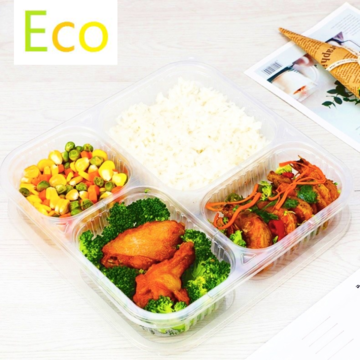 Buy Wholesale China Popular Pla Disposable Food Containers Fast Meal Tray  Biodegradable Lunch Box For Take Away Corn Starch & Pla Biodegradable  Disposable Food Container at USD 0.0013