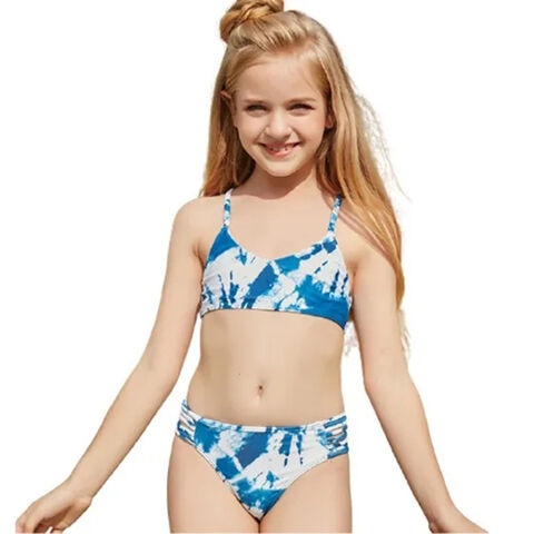 Maillot De Bain Fille Enfant 2 Pièces Bikini Sport - Grandes Tailles, Résistant Chlore UV50+