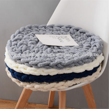 Circular Knitting Chair Cushion Pad, Thick Dining Chair Cushion