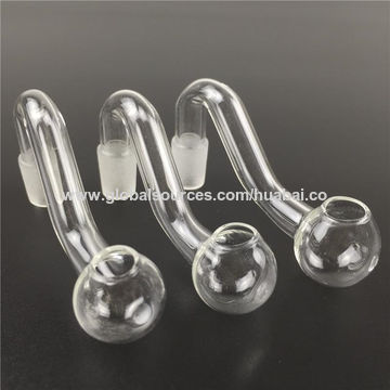 Buy Wholesale China 10mm 14mm 18mm Pyrex Glass Oil Burner Pipes Clear ...