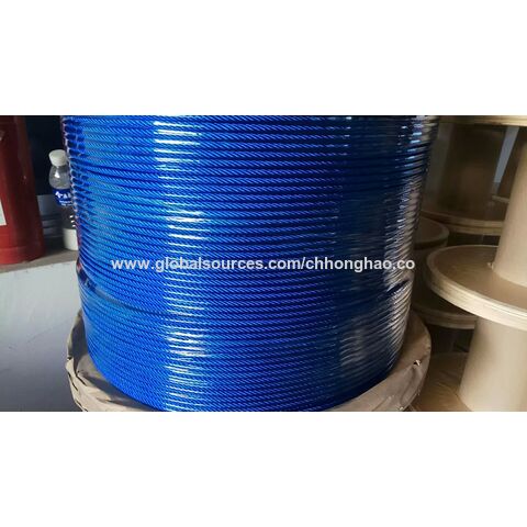 10mm PVC COATED WIRE ROPE galvanized steel stranded metal cable cord transport 