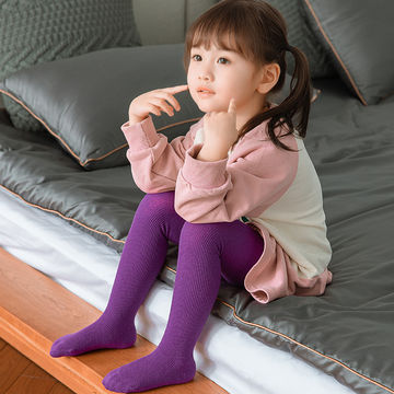 Buy Wholesale China Excellent Quality Baby Plain Kids Neon Cotton Rib  Children Tights & Tights at USD 1.8