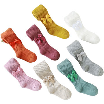 Baby toddler socks tights cute baby tiny newborn knitted cotton blend knee  cartoon sock