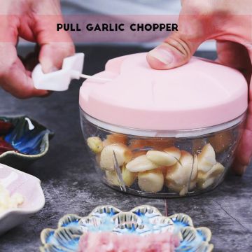 Buy Wholesale China 500ml Pull String Food Garlic Chopper Hand-powered  Portable Food Processor Manual Vegetable Slicer & Food Chopper at USD 1.9