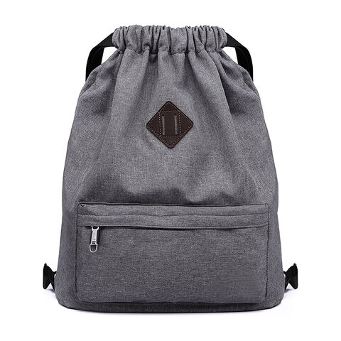 Metallic PU Drawstring Backpack Rucksack School Gym Sport Shopping Travel Bags