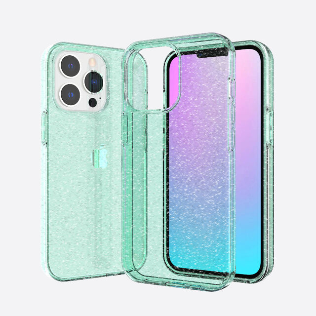 Funda de TPU transparente con purpurina anti-choque de moda 2021 para iPhone 13 Pro Max 6.7