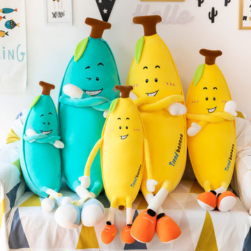 Banana Plushie: Emoji Banana Stuffed Kawaii Plush Toy • Cute