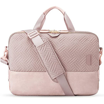 Cute Bulldog and Macaron Pink Laptop Messenger Bag Briefcase Notebook Bussiness Handbag 
